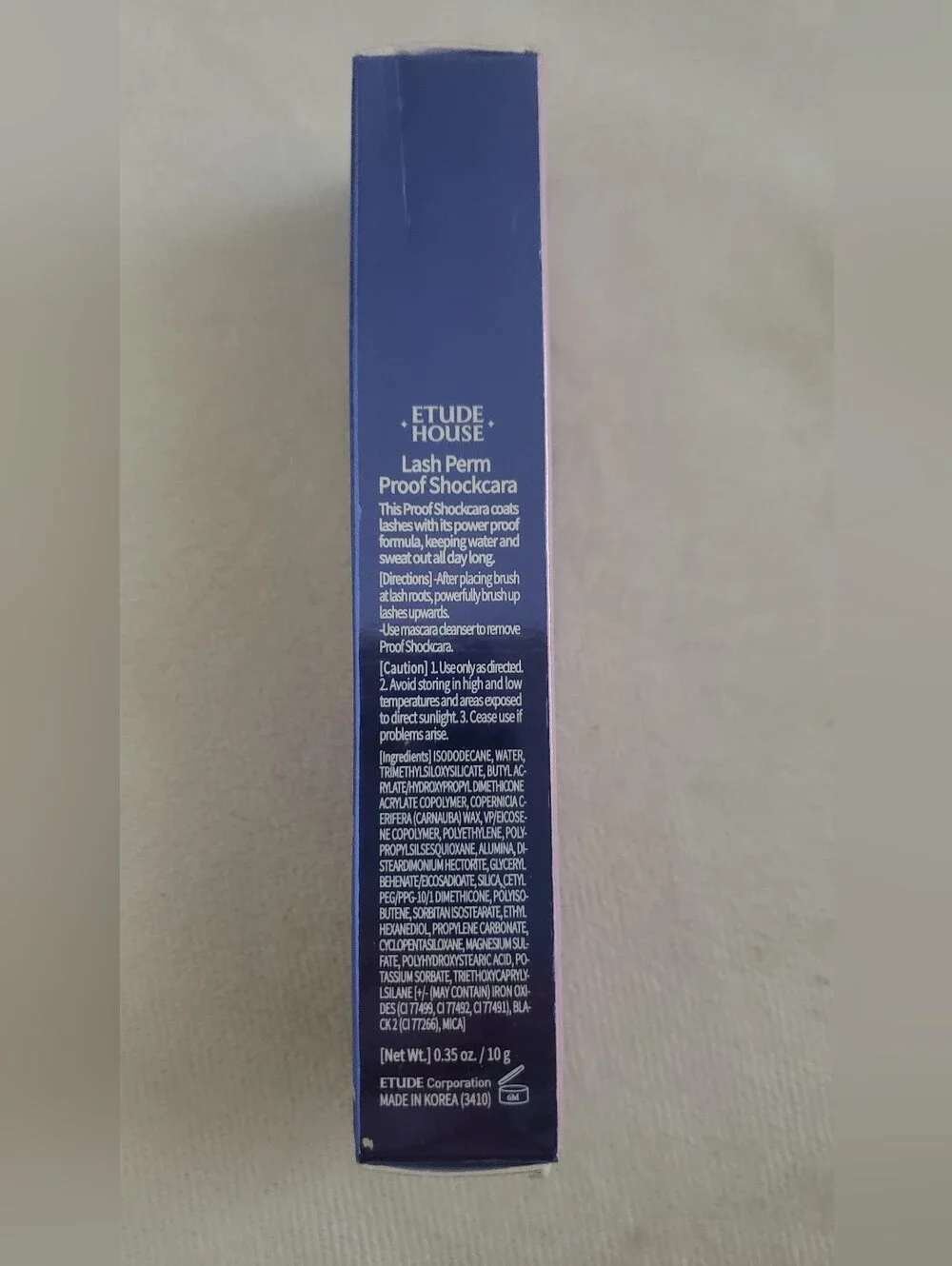 Etude House Lash Perm Proof Shockcara Korean Makeup